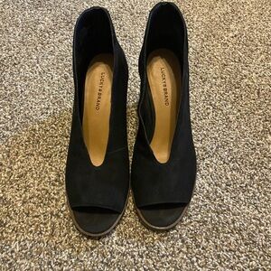 Lucky Brand Joal Open Toe Booties. Size 8.5
